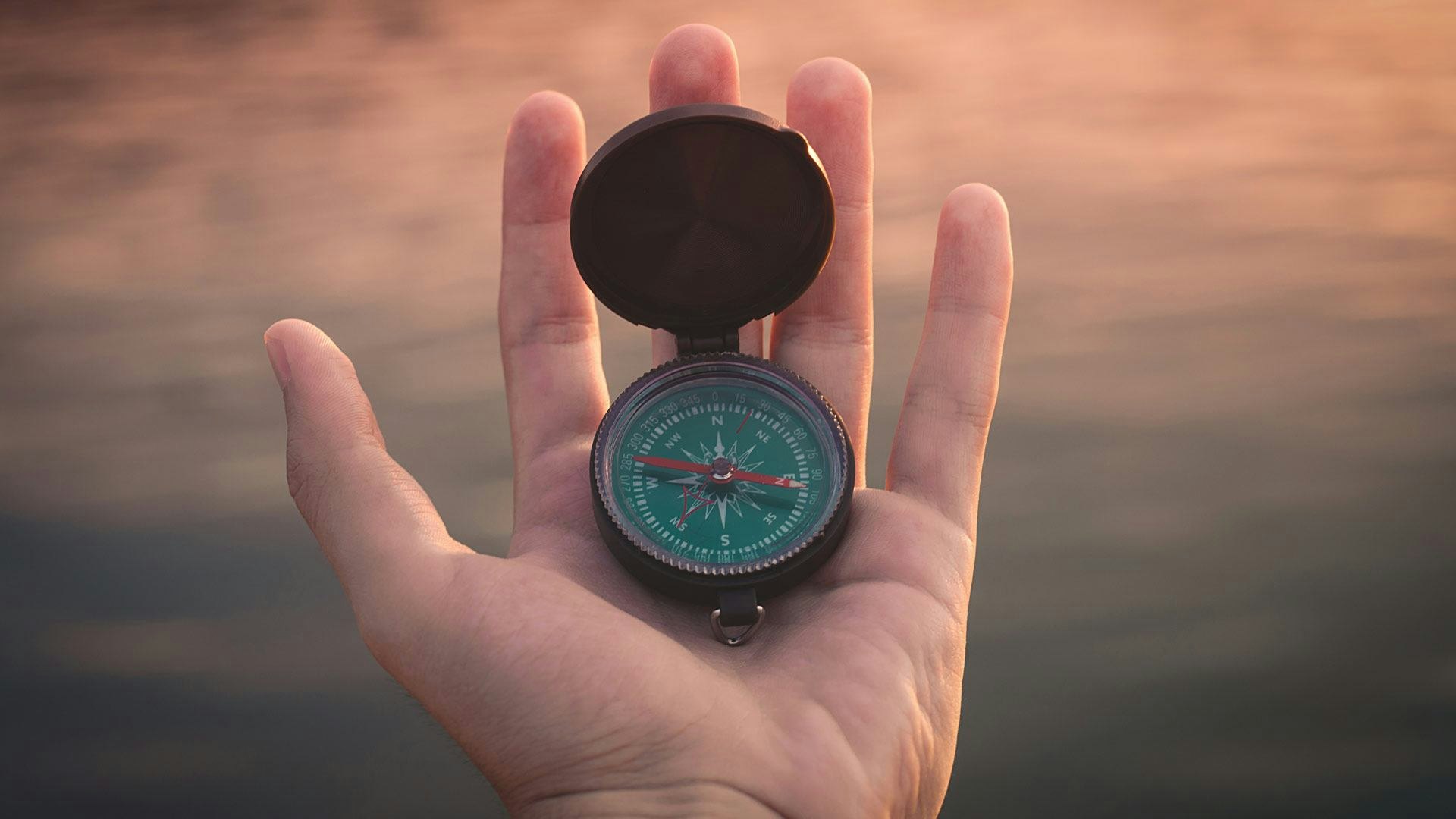 Hand with Compass